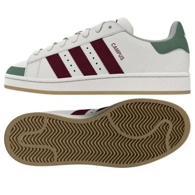 Adidas Campus 00S “Beyaz Bordo Yeşil”